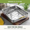 imageGreenPan Reserve 16quot x 13quot TriPly Stainless Steel Roasting Pan with Roaster Rack Multiclad Cookware Induction Suitable Gold Stainless Steel Handles Dishwasher ampamp Oven Safe SilverStainless Steel