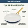 imageGreenPan Nonstick Reserve Pro 10 ampamp 12 Frying Pan Set NSF Certified Ceramic Hard Anodized PFASFree Skillets Stainless Steel Handles Oven ampamp Dishwasher Safe Glacier BlueTwilight Blue