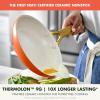 imageGreenPan Nonstick Reserve Pro 10 ampamp 12 Frying Pan Set NSF Certified Ceramic Hard Anodized PFASFree Skillets Stainless Steel Handles Oven ampamp Dishwasher Safe Glacier BlueHarvest Orange