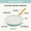 imageGreenPan Nonstick Reserve Pro 8quot 10quot ampamp 12 Frying Pan Set NSF Certified Ceramic Hard Anodized PFASFree Skillets Stainless Steel Handles Oven ampamp Dishwasher Safe Moss GreenSeaside Blue