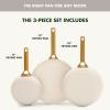 imageGreenPan Nonstick Reserve Pro 8quot 10quot ampamp 12 Frying Pan Set NSF Certified Ceramic Hard Anodized PFASFree Skillets Stainless Steel Handles Oven ampamp Dishwasher Safe Moss GreenCream White