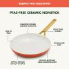 imageGreenPan Nonstick Reserve Pro 8quot Frying Pan NSF Certified Ceramic Hard Anodized PFASFree Skillet Stainless Steel Handles Oven ampamp Dishwasher Safe Oyster GrayHarvest Orange