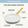 imageGreenPan Nonstick Reserve Pro 8quot Frying Pan NSF Certified Ceramic Hard Anodized PFASFree Skillet Stainless Steel Handles Oven ampamp Dishwasher Safe Oyster GrayGlacier Blue