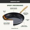 imageGreenPan Swift 8quot Nonstick Frying Pan Skillet Ceramic PFASFree Kitchen Cookware Dishwasher ampamp OvenBroiler Safe to 600F GoldTone Stainless Steel Handle Black