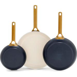 imageGreenPan Nonstick Reserve Pro 8quot 10quot ampamp 12 Frying Pan Set NSF Certified Ceramic Hard Anodized PFASFree Skillets Stainless Steel Handles Oven ampamp Dishwasher Safe Moss GreenTwilight Blue