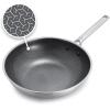 imageGreenPan Hybrid 11 Nonstick Stainless Steel Wok Pan APEX TriPly Thermobond PFASFree Ceramic Skillet Induction ampamp All Cooktop Compatible Oven Temp to 850F Dishwasher Safe SilverSilver