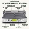 imageGreenPan Elite XL Smokeless Grill and Griddle Healthy Ceramic Nonstick InterchangeableRemoveable Cast Aluminum Plates Indoor BBQ Sear Sizzle LCD Display Splash Guard Drip Tray PFASFree BlackBlack