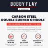 image:imageGreenPan x Bobby Flay 18 x 11 Carbon Steel Double Burner Pan PreSeasoned Ready to Use Induction Compatible High Heat amp Oven Safe Durable Cookware Cast Iron AlternativeBlack