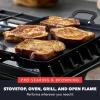 image:imageGreenPan x Bobby Flay 18 x 11 Carbon Steel Double Burner Pan PreSeasoned Ready to Use Induction Compatible High Heat amp Oven Safe Durable Cookware Cast Iron AlternativeBlack