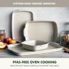 image:imageGreenPan Premiere Ovenware Healthy Ceramic Nonstick 8 Square Cake Baking Pan PFASFree WarpFree Bakeware Durable Quick Heating Oven amp Broiler Safe to 600F Dishwasher Safe TaupeTaupe