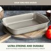 image:imageGreenPan Premiere Ovenware Healthy Ceramic Nonstick 8 Square Cake Baking Pan PFASFree WarpFree Bakeware Durable Quick Heating Oven amp Broiler Safe to 600F Dishwasher Safe TaupeTaupe