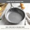 image:imageGreenPan Hybrid 10 Nonstick Stainless Steel Frying Pan Skillet APEX TriPly Thermobond PFASFree Ceramic Cookware Induction amp All Cooktop Compatible Oven Temp to 850F Dishwasher Safe GoldSilver