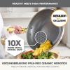 image:imageGreenPan Hybrid 10 Nonstick Stainless Steel Frying Pan Skillet APEX TriPly Thermobond PFASFree Ceramic Cookware Induction amp All Cooktop Compatible Oven Temp to 850F Dishwasher Safe GoldGold