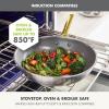 image:imageGreenPan Hybrid 10 Nonstick Stainless Steel Frying Pan Skillet APEX TriPly Thermobond PFASFree Ceramic Cookware Induction amp All Cooktop Compatible Oven Temp to 850F Dishwasher Safe GoldGold