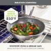 image:imageGreenPan Hybrid 10 Nonstick Stainless Steel Frying Pan Skillet APEX TriPly Thermobond PFASFree Ceramic Cookware Induction amp All Cooktop Compatible Oven Temp to 850F Dishwasher Safe GoldSilver