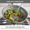 image:imageGreenPan Hybrid 10 Nonstick Stainless Steel Frying Pan Skillet APEX TriPly Thermobond PFASFree Ceramic Cookware Induction amp All Cooktop Compatible Oven Temp to 850F Dishwasher Safe GoldGold
