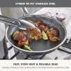 image:imageGreenPan Hybrid 10 Nonstick Stainless Steel Frying Pan Skillet APEX TriPly Thermobond PFASFree Ceramic Cookware Induction amp All Cooktop Compatible Oven Temp to 850F Dishwasher Safe GoldSilver