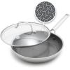 image:imageGreenPan Hybrid 10 Nonstick Stainless Steel Frying Pan Skillet APEX TriPly Thermobond PFASFree Ceramic Cookware Induction amp All Cooktop Compatible Oven Temp to 850F Dishwasher Safe GoldSilver