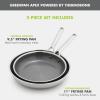image:imageGreenPan Hybrid 95 amp 11 Nonstick Stainless Steel Frying Pan Set APEX TriPly Thermobond PFASFree Ceramic Skillets Induction amp All Cooktop Compatible Oven Temp to 850F Dishwasher Safe GoldSilver