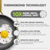 image:imageGreenPan Hybrid 95 amp 11 Nonstick Stainless Steel Frying Pan Set APEX TriPly Thermobond PFASFree Ceramic Skillets Induction amp All Cooktop Compatible Oven Temp to 850F Dishwasher Safe GoldGold