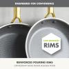 image:imageGreenPan Hybrid 95 amp 11 Nonstick Stainless Steel Frying Pan Set APEX TriPly Thermobond PFASFree Ceramic Skillets Induction amp All Cooktop Compatible Oven Temp to 850F Dishwasher Safe GoldGold