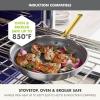 image:imageGreenPan Hybrid 95 amp 11 Nonstick Stainless Steel Frying Pan Set APEX TriPly Thermobond PFASFree Ceramic Skillets Induction amp All Cooktop Compatible Oven Temp to 850F Dishwasher Safe GoldGold