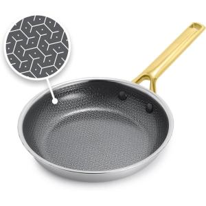 image:imageGreenPan Hybrid 10 Nonstick Stainless Steel Frying Pan Skillet APEX TriPly Thermobond PFASFree Ceramic Cookware Induction amp All Cooktop Compatible Oven Temp to 850F Dishwasher Safe GoldGold