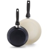 image:imageGreenPan Rio Advanced 10 and 12 Frying Pan Skillet Set Ceramic Nonstick PFASFree Pans Induction Ready Dishwasher and Oven Safe Cream WhiteBlack