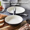 image:imageGreenPan Rio Advanced 10 and 12 Frying Pan Skillet Set Ceramic Nonstick PFASFree Pans Induction Ready Dishwasher and Oven Safe Cream WhiteBlack