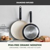 image:imageGreenPan Rio Advanced 10 and 12 Frying Pan Skillet Set Ceramic Nonstick PFASFree Pans Induction Ready Dishwasher and Oven Safe Cream WhiteBlack