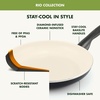 image:imageGreenPan Rio Advanced 10 and 12 Frying Pan Skillet Set Ceramic Nonstick PFASFree Pans Induction Ready Dishwasher and Oven Safe Cream WhiteBlack