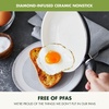 image:imageGreenPan Rio Advanced 10 and 12 Frying Pan Skillet Set Ceramic Nonstick PFASFree Pans Induction Ready Dishwasher and Oven Safe Cream WhiteBlack