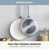image:imageGreenPan Rio Advanced 10 and 12 Frying Pan Skillet Set Ceramic Nonstick PFASFree Pans Induction Ready Dishwasher and Oven Safe Cream WhiteBlue
