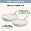 image:imageGreenPan Rio Advanced 10 and 12 Frying Pan Skillet Set Ceramic Nonstick PFASFree Pans Induction Ready Dishwasher and Oven Safe Cream WhiteBlue
