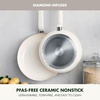 image:imageGreenPan Rio Advanced 10 and 12 Frying Pan Skillet Set Ceramic Nonstick PFASFree Pans Induction Ready Dishwasher and Oven Safe Cream WhiteCream White