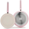 image:imageGreenPan Rio Advanced 10 and 12 Frying Pan Skillet Set Ceramic Nonstick PFASFree Pans Induction Ready Dishwasher and Oven Safe Cream WhitePink