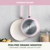image:imageGreenPan Rio Advanced 10 and 12 Frying Pan Skillet Set Ceramic Nonstick PFASFree Pans Induction Ready Dishwasher and Oven Safe Cream WhitePink