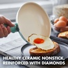 image:imageGreenPan Rio Advanced 10 and 12 Frying Pan Skillet Set Ceramic Nonstick PFASFree Pans Induction Ready Dishwasher and Oven Safe Cream WhiteTurquoise