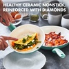 image:imageGreenPan Rio Advanced 10 and 12 Frying Pan Skillet Set Ceramic Nonstick PFASFree Pans Induction Ready Dishwasher and Oven Safe Cream WhiteTurquoise