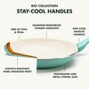 image:imageGreenPan Rio Advanced 10 and 12 Frying Pan Skillet Set Ceramic Nonstick PFASFree Pans Induction Ready Dishwasher and Oven Safe Cream WhiteTurquoise
