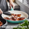 image:imageGreenPan Rio Advanced 10 and 12 Frying Pan Skillet Set Ceramic Nonstick PFASFree Pans Induction Ready Dishwasher and Oven Safe Cream WhiteTurquoise