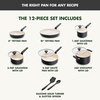 image:imageGreenPan Rio Advanced 12 Piece Cookware Set Ceramic Nonstick PFASFree Pots amp Pans with Cooking Utensils Induction Ready Dishwasher amp Oven Safe PinkBlack