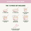 image:imageGreenPan Rio Advanced 12 Piece Cookware Set Ceramic Nonstick PFASFree Pots amp Pans with Cooking Utensils Induction Ready Dishwasher amp Oven Safe PinkPink