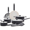 image:imageGreenPan Rio Advanced 12 Piece Cookware Set Ceramic Nonstick PFASFree Pots amp Pans with Cooking Utensils Induction Ready Dishwasher amp Oven Safe PinkBlack