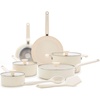 image:imageGreenPan Rio Advanced 12 Piece Cookware Set Ceramic Nonstick PFASFree Pots amp Pans with Cooking Utensils Induction Ready Dishwasher amp Oven Safe PinkCream White