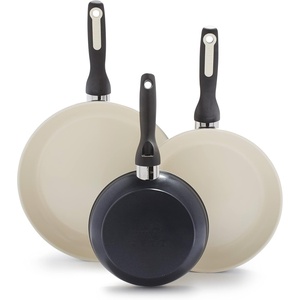 image:imageGreenPan Rio Advanced 10 and 12 Frying Pan Skillet Set Ceramic Nonstick PFASFree Pans Induction Ready Dishwasher and Oven Safe Cream WhiteBlack