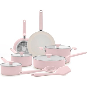 image:imageGreenPan Rio Advanced 12 Piece Cookware Set Ceramic Nonstick PFASFree Pots amp Pans with Cooking Utensils Induction Ready Dishwasher amp Oven Safe PinkPink